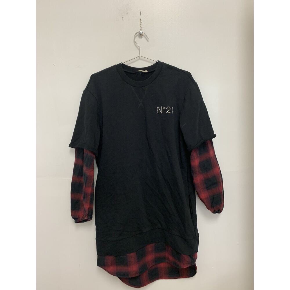 N°21 Sweatshirt Plaid Black Dress Size 16